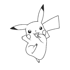 kolorowanka: Pikachu kolorystyka styl