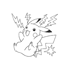 kolorowanka: Pikachu w piorunochronie