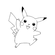kolorowanka: Pikachu, popularna postać Pokémon w kolorowanki
