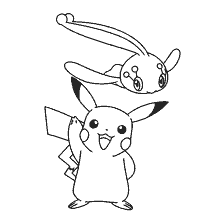 kolorowanka: Kolorowanie Pikachu z Manofi