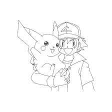 kolorowanka: Popiół z Pikachu