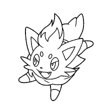 coloring page: Pokemon Zorua in coloring book