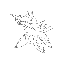 coloring page: Pokemon Samurott in coloring book