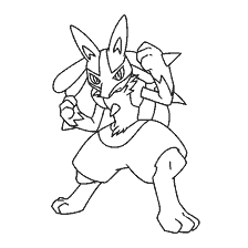 coloring page: Pokemon coloring by Lucario