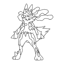 coloring page: Coloring by Pokemon Mega Lucario