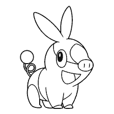 coloring page: Pokémon Tepig in coloring