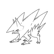 coloring page: Pokemon drawing by Mega Manectrick for coloring