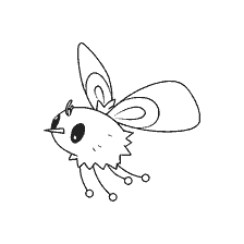 coloring page: Picture for coloring Pokemon Kyutifly