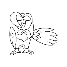 coloring page: Pokemon Dartrix for coloring