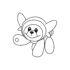 coloring page: Pokemon Staffula Coloring for Children