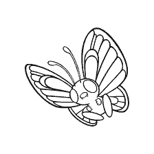 coloring page: Coloring Pokemon Butterfrey for Children
