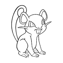 coloring page: Coloring by Pokemon Rattat