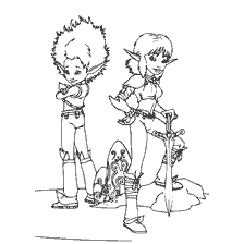 pagina da colorare: Art&ugrave; e i Settlements di Art&ugrave; e i Miniput