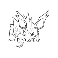coloring page: Drawing by Pokemon Nidorino for coloring