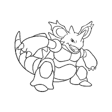 coloring page: Coloring Pokemon Nidoking for Children