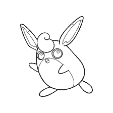 coloring page: Pokemon Wigglitaff drawing for coloring