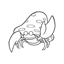 coloring page: Pokemon Coloring Parasect with a Mushroom on the Back