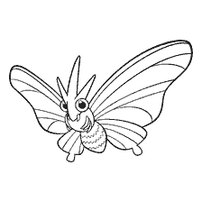 coloring page: Pokemon Venomote for coloring