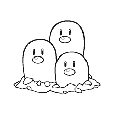 coloring page: Pokemon Dagtrio Coloring