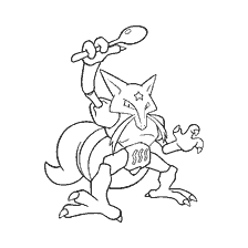 coloring page: Picture of Cadabras from Pokemon for coloring