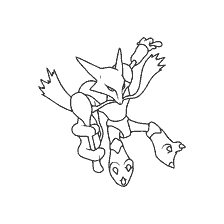 coloring page: Coloring the evolution of Pokemon Alakazam