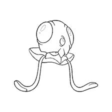 coloring page: Coloring Pokemon Tentakul for children