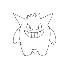 coloring page: Coloring Pokemon Genggar