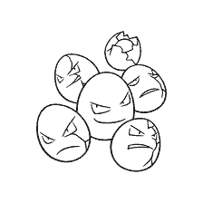 coloring page: Coloring Pokemon Exeggut with facial expressions