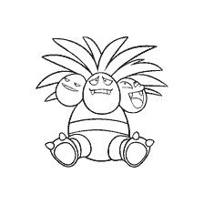 coloring page: Exegger from the world of Pokemon
