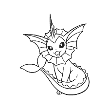 coloring page: Vaporeon - Pokémon for coloring