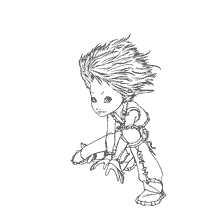 pagina da colorare: Minipute dal cartone animato Art&ugrave; e miniputs in colorazione