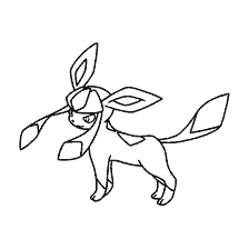 coloring page: Drawing by Pokemon Glaceon for coloring