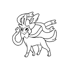 coloring page: Pokemon Sylveon drawing for coloring