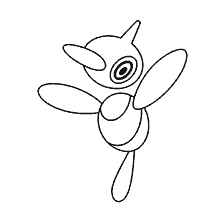 coloring page: Pokemon Porigon-Z coloring in black and white style