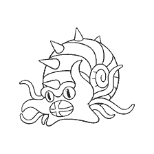 coloring page: Pokemon Omastar Coloring