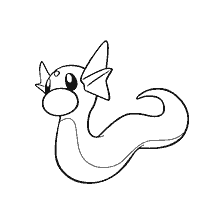coloring page: Pokemon Dratini for coloring