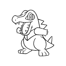 coloring page: Coloring Pokemon Totodale for children