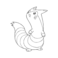 coloring page: Pokemon Fourret drawing for coloring