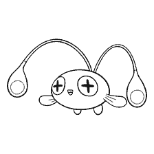 coloring page: Chinchow, Pokémon with long mustaches for coloring