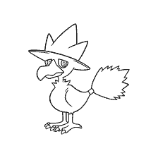 coloring page: Coloring Pokémon Markrow (Murkrow)