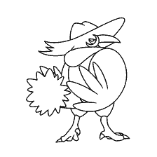 coloring page: Coloring Pokemon Honchcrowe