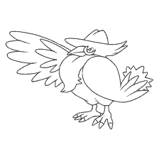 coloring page: Coloring Pokemon Honchcrowe
