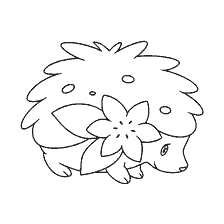 kolorowanka: Kolorowanie Shaimin, legendarny Pokémon.