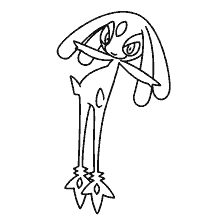 kolorowanka: Kolorowanka Mesprit, legendarny Pokémon z serii Pokémon.