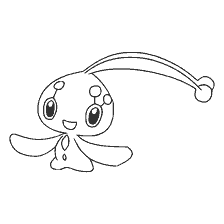 kolorowanka: Pokemon Manafi do kolorowania