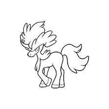 kolorowanka: Kontour obraz legendarnego Pokémon Keldeo