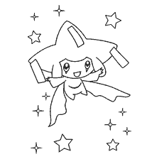 kolorowanka: Pokemon Jiraci z gwiazdami