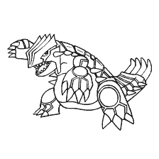 kolorowanka: Kolorowanki Groudon - legendarny Pokémon