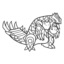 kolorowanka: Kolorowanki Groudon - Legendarny Pokemon