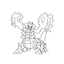 kolorowanka: Pokemon Giratin kolorowanie